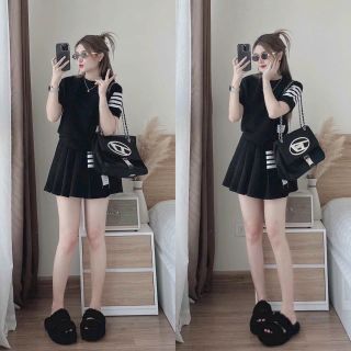 SET ÁO KÈM CHÂN VÁY THUN CITI 3 SỌC LP273 - LÊ PHƯƠNG BOUTIQUE