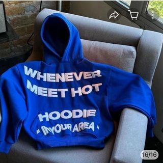 Áo hoodie in nổi WHENEVER nón 2 lớp cùng màu ,tay phòng