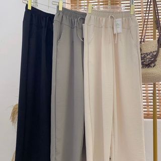 QUẦN DÀI SUÔNG ỐNG RỘNG VẢI ĐŨI XỊN LƯNG THUN - LÊ PHƯƠNG BOUTIQUE