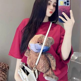 ÁO PHÔNG 3158 UNISEX TAY LỠ FORM RỘNG GẤU NÂU - LÊ PHƯƠNG BOUTIQUE