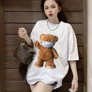 ÁO PHÔNG 3158 UNISEX TAY LỠ FORM RỘNG GẤU NÂU - LÊ PHƯƠNG BOUTIQUE