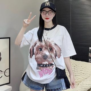 ÁO PHÔNG 3158 UNISEX TAY LỠ FORM RỘNG CÚN - LÊ PHƯƠNG BOUTIQUE