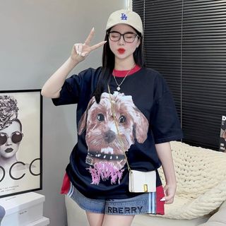ÁO PHÔNG 3158 UNISEX TAY LỠ FORM RỘNG CÚN - LÊ PHƯƠNG BOUTIQUE