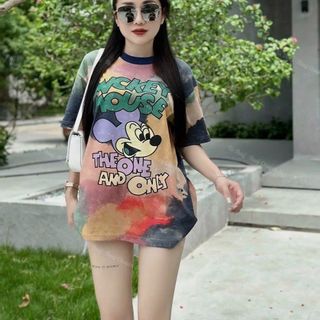 ÁO PHÔNG UNISEX TAY LỠ FORM RỘNG THÁI IN NHIỆT PHỐI MÀU XINH - LÊ PHƯƠNG BOUTIQUE