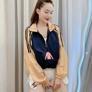 ÁO KHOÁC GIÓ 1 LÓP RAPLANG PHỐI MÀU - LÊ PHƯƠNG BOUTIQUE