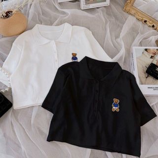 ÁO CROPTOP HỌA TIẾT GẤU - LÊ PHƯƠNG BOUTIQUE