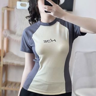 ÁO THUN ÔM BODY PHỐI MÀU RIP COTTON - LÊ PHƯƠNG BOUTIQUE