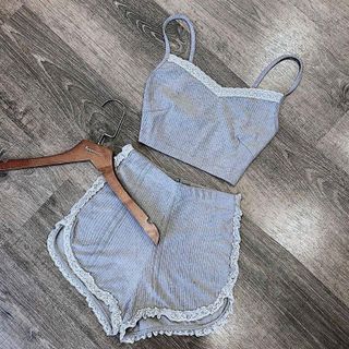 SET BỘ GÂN PHỐI REN DÁNG CROPTOP - LÊ PHƯƠNG BOUTIQUE
