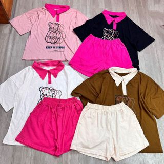 SET BỘ ĐÙI CỔ TRỤ THUN COTTON FORM TO RỘNG MÃ GẤU - LÊ PHƯƠNG BOUTIQUE