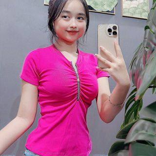 ÁO KIỂU RIP TAY NGẮN KHÓA KÉO XINH - LÊ PHƯƠNG BOUTIQUE