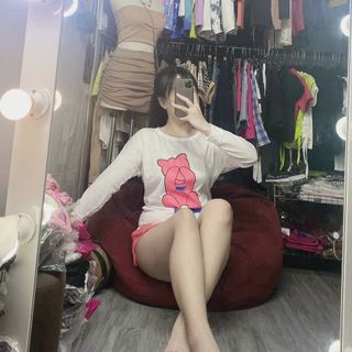 SET BỘ THUN COTTON GẤU CHE MẮT - LÊ PHƯƠNG BOUTIQUE