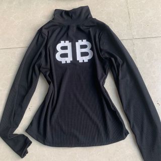 ÁO TAY DÀI CỔ LỌ IN BB CHẤT GÂN LỤA MỀM MỊN CO GIÃN TỐT KHÔNG XÙ - LÊ PHƯƠNG BOUTIQUE