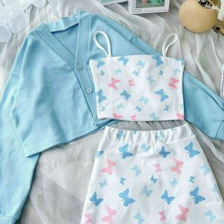 SET 3 MÓN HOẠ TIẾT BƯỚM - LÊ PHƯƠNG BOUTIQUE