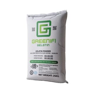Bột Gelatin Greenifi - Bột Gelatin gói 25kg bloom 220 (mesh 20)