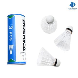 Bộ 3 Quả Cầu Lông BOSHIKA Bằng Nhựa Chính Hãng