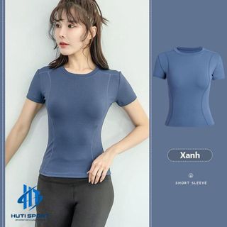 Áo Tập Gym, Yoga, Aerobic Nữ, Áo Thun Thể Thao AG01 Co Giãn 4 Chiều, Ôm Body Tôn Dáng, Thấm Hút Mồ Hôi Tốt Thể Dục