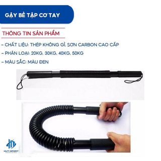 Thanh Gậy Tập Tay Lò Xo Đàn Hồi Cao Cấp, Gậy Bẻ Tập Cơ Tay, Vai, Ngực 20kg 30kg 40kg 50kg Tập Gym, Tập Thể Dục Tại Nhà Bóp Tay
