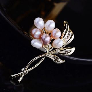 Ghim Cài Hình Bó Hoa Ngọc Trai phong cách cổ điển dành cho nữ