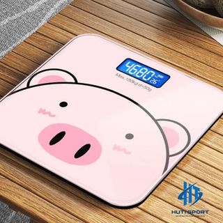 Cân Điện Tử, Cân Sức Khỏe Thông Minh Hình Chú Heo Xinh Xắn Dành Cho Gia Đình Tiện Lợi Chính Xác 180KG