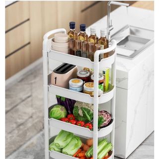 Kệ đựng đồ ăn vặt BDO Munroe 3,4 tầng có bánh xe di chuyển đa năng cho nhà bếp ,ký túc xá ,phòng ngủ ,phòng tắm