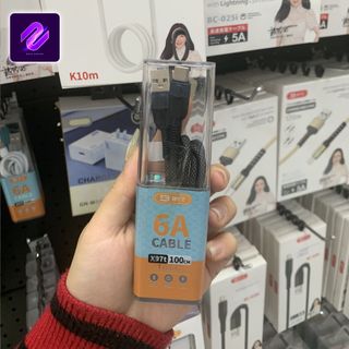 DÂY SẠC NHANH  MÀU HỒNG XANH ĐEN TRẮNG X97PD LIGHTNING VÀ X97T TYPE - C