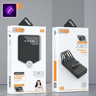 SẠC DỰ PHÒNG BYZ W80 PIN SIÊU TRÂU DUNG LƯỢNG 10000mAh TÍCH HỢP SẴN ĐẦU SẠC PHÙ HỢP MỌI CHUẨN ĐẦU RA