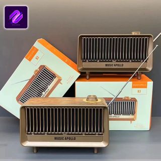 LOA BLUETOOTH MUSIC APOLO B3 DANG CỔ ĐIỂN CAO CẤP CHẤT ÂM TRONG TRẺO BASS ĐẦM CÓ ANGTEN HỖ TRỢ ĐÀI FM Nghe Nhạc