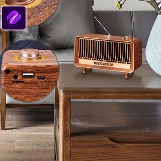 LOA BLUETOOTH MUSIC APOLO B3 DANG CỔ ĐIỂN CAO CẤP CHẤT ÂM TRONG TRẺO BASS ĐẦM CÓ ANGTEN HỖ TRỢ ĐÀI FM Nghe Nhạc