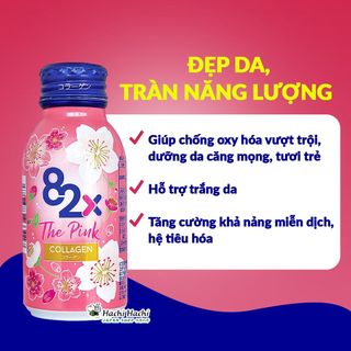 TPBVSK: Nước uống Collagen ngăn ngừa lão hóa, da căng mịn 82X The Pink (100ml x 10chai) - Hachi Hachi Japan Shop giá sỉ
