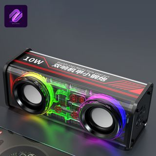 Loa Bluetooth Cầm Tay Nhỏ Gọn Công Suất Lớn 13,6W Led RGB Nháy Theo Nhạc Loa Decor Trang Trí Hiện Đại Nghe Nhạc