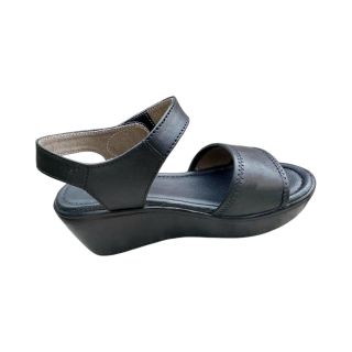 Giày sandanl nữ da bò thật đế xuồng cao 5p Anh Duy