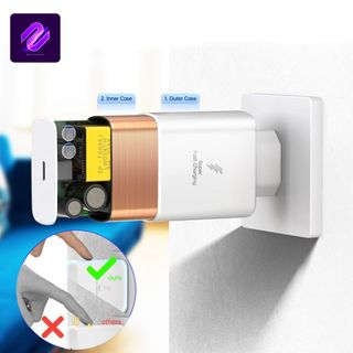 CỦ SẠC NHANH NOTE 10 CHÂN CẮM DẠNG TRÒN CHUẨN ĐẦU RA TYPE-C MÀU TRẮNG Phụ Kiện