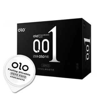 Bao cao su siêu mỏng OLO 0.01 đen hộp 10 chiếc