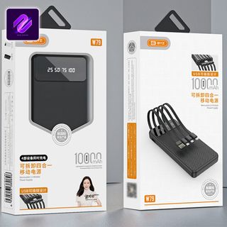 SẠC DỰ PHÒNG BYZ W79 DUNG LƯỢNG PIN 10000mAh TÍCH HỢP SẴN 3 CÁP SẠC PHÙ HỢP MỌI CHUẨN ĐẦU RA
