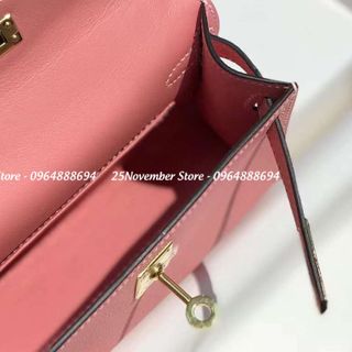 𝐓𝐔́𝐈 𝐗𝐀́𝐂𝐇 Nữ Cao Cấp 𝐊𝐞𝐥𝐥𝐲 𝐦𝐢𝐧𝐢 𝐝𝐚 𝐞𝐩𝐬𝐨𝐧 -  Màu Hồng - Size 19cm