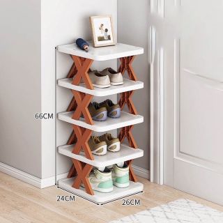 kệ để giày dép 5 tầng chữ X - Kệ đựng giày dép đa năng bằng nhựa lắp ghép