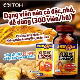 TPBVSK: Viên nghệ tinh chất Curcumin Itoh 300 viên - Hachi Hachi Japan