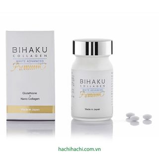 TPBVSK: Viên uống trắng da, căng mịn Collagen Bihaku Premium 30 viên - Hachi Hachi Japan