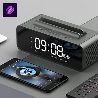 Loa Bluetooth Mặt Đồng Hồ Oneder V06 Bass Cực Đầm Pin Siêu Trâu 8 Tiếng Loa kệ sách Nghe Nhạc