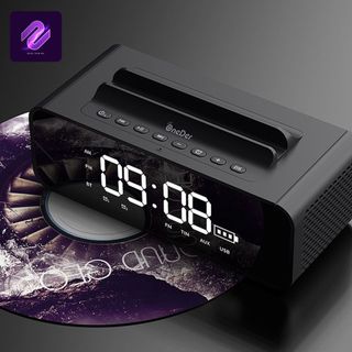 Loa Bluetooth Mặt Đồng Hồ Oneder V06 Bass Cực Đầm Pin Siêu Trâu 8 Tiếng Loa kệ sách Nghe Nhạc