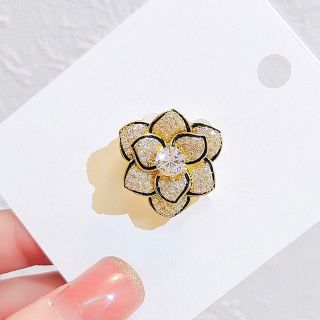 Ghim  Cài Áo Hình Hoa Trà Đính Đá Phong Cách Retro Thời Trang Cao Cấp