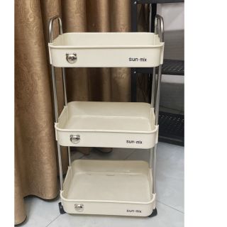 Kệ đựng đồ đa năng Sunmix khay nhựa cao cấp , kệ đựng đồ nhà bếp có bánh xe di chuyển