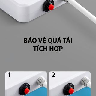 Ổ Cắm Điện Đa Năng Chống Giật Chịu Tải 2500W Gồm 6 Ổ Cắm Tích Hợp 4 Cổng USB Sạc Nhanh Điện Thoại TP Smart