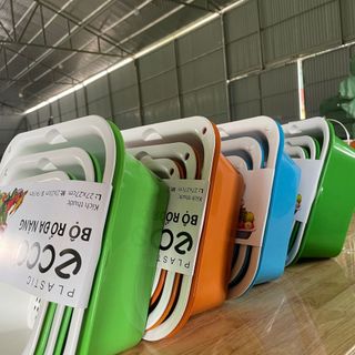 Bộ rổ 6 món kèm chậu nhựa cao cấp đựng đồ ECCO