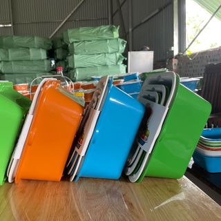 Bộ rổ 6 món kèm chậu nhựa cao cấp đựng đồ ECCO