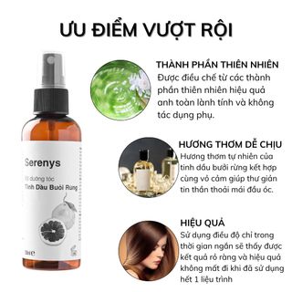 Xịt dưỡng tóc tinh dầu bưởi rừng Serenys 100ml