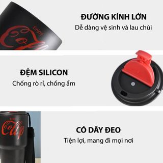 Ly Giữ Nhiệt Cà Phê 600ml Có Dây Xách