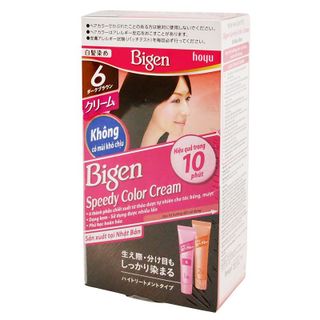 Kem nhuộm tóc Bigen Speedy Hoyu Color Cream màu 6 80g (Nâu đen) - Hachi Hachi Japan Shop giá sỉ