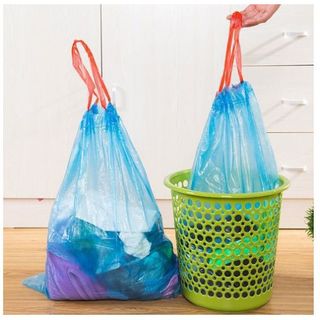 TÚI ĐỰNG RÁC CÓ QUAI XÁCH - DÂY RÚT TIỆN LỢI 45CM X 50CM, TÚI RÁC GIÁ SỈ