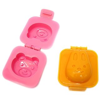 Khuôn tạo hình trứng luộc Kokubo 2 cái (Hình gấu và thỏ) - Hachi Hachi Japan